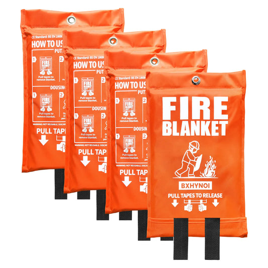 🚨: BXHYNOI Fire Blanket 40"x 40" 4 Pack Emergency Fire Blanket for Kitchen and Home