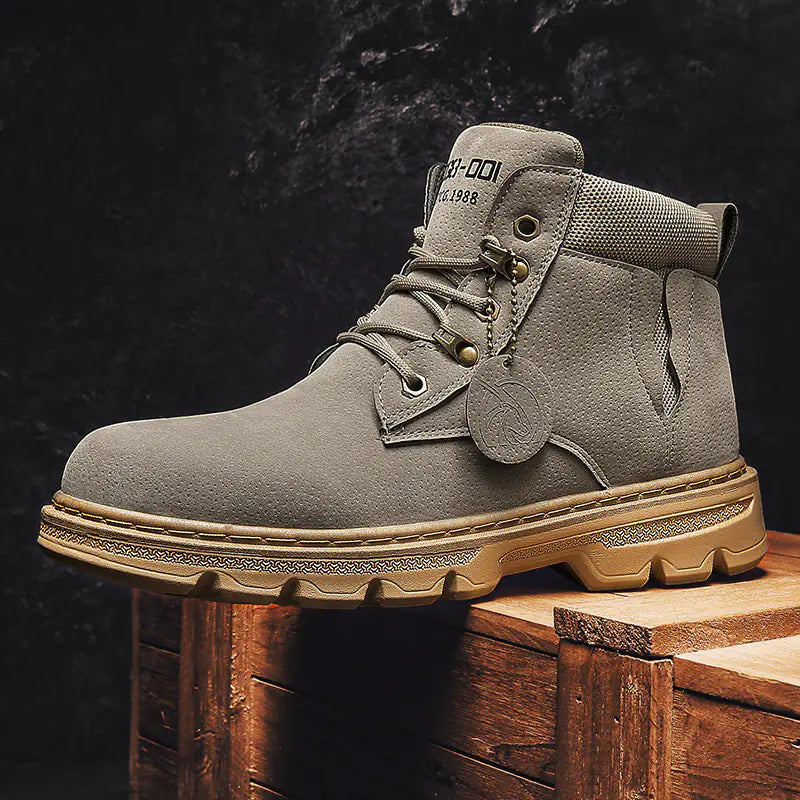 🇬🇧: Men's British Style Short Leather Boots - Premium Leisure Footwear