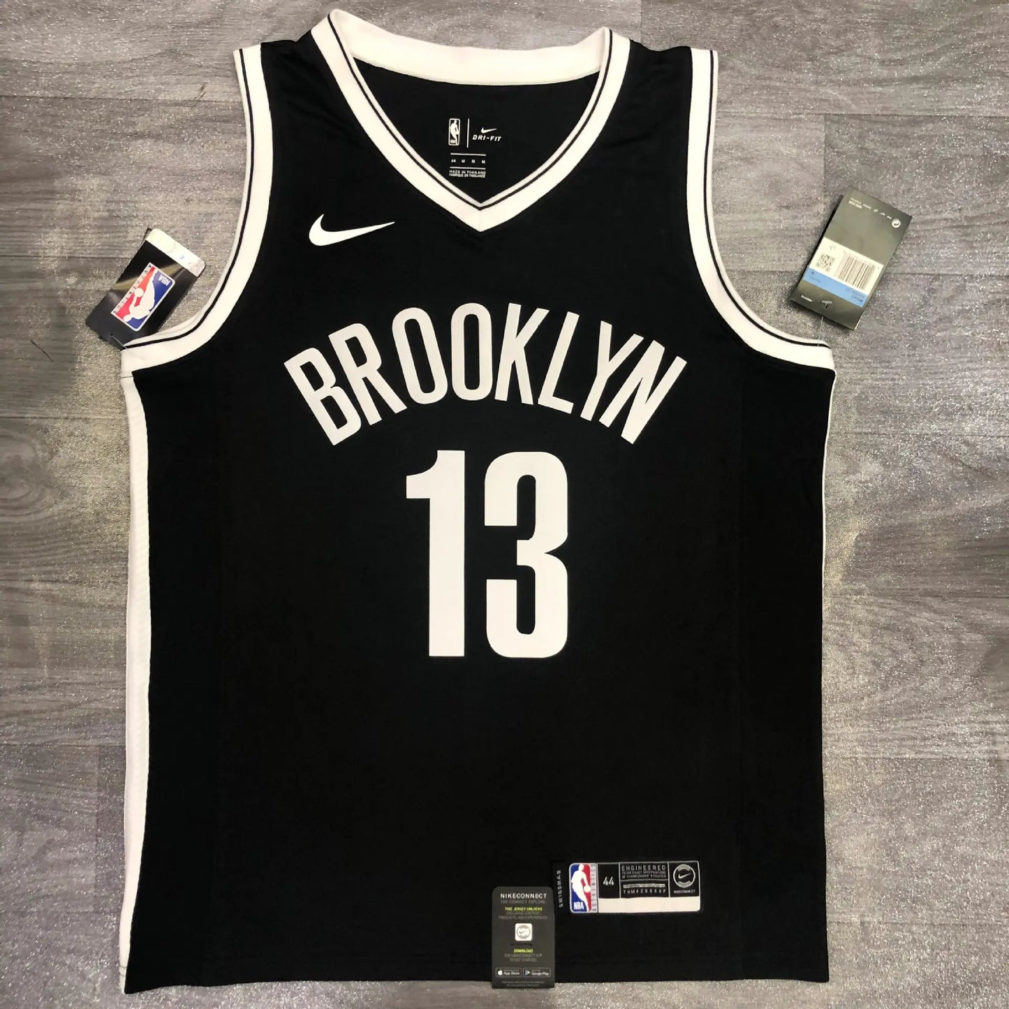 (Copy) Brooklyn Nets V-Neck Black/White NBA Jerseys (Sleeveless)