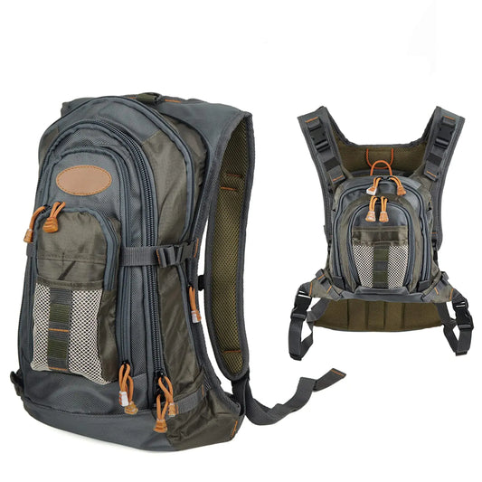 🎣 Aventik Fly Fishing Vest Backpack - Lightweight Mesh Chest Pack with 21 Pockets