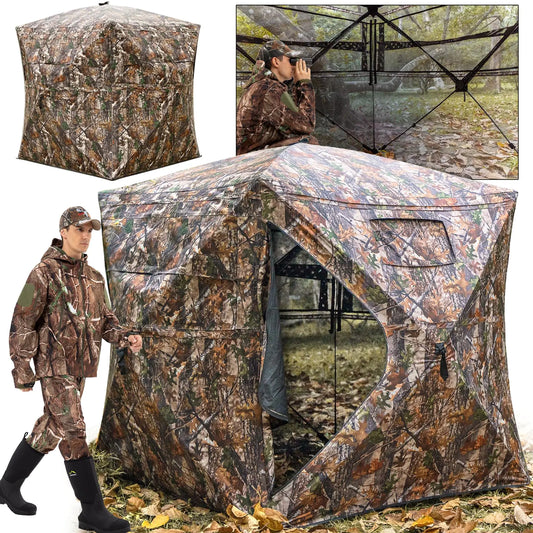 🦌 Your Choice Hunting Blind - 270° See Through Pop Up Deer Blind Dark Camouflage