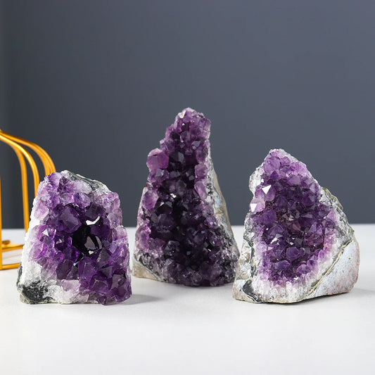 💜: Natural Amethyst Cluster Decoration - Genuine Purple Crystal Display