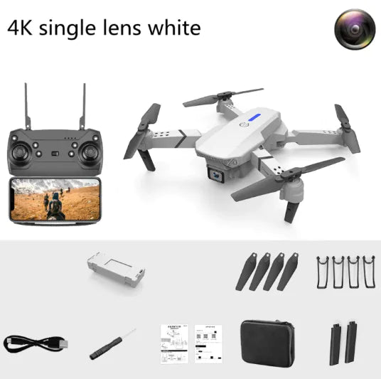 🚁: Foldable Dual-Lens Camera Drone with Fixed-Height Stability