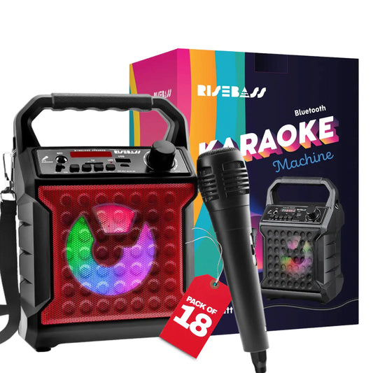 🎤: Risebass Portable Karaoke Machine - Complete Home Party System with Lights & Microphone