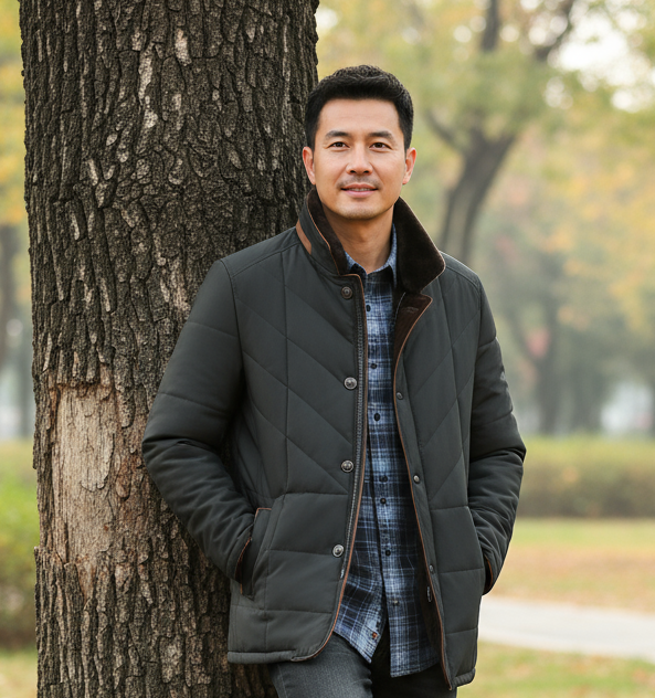 🧥: Thick Warm Quilted Coat for Men - Premium Winter Insulation