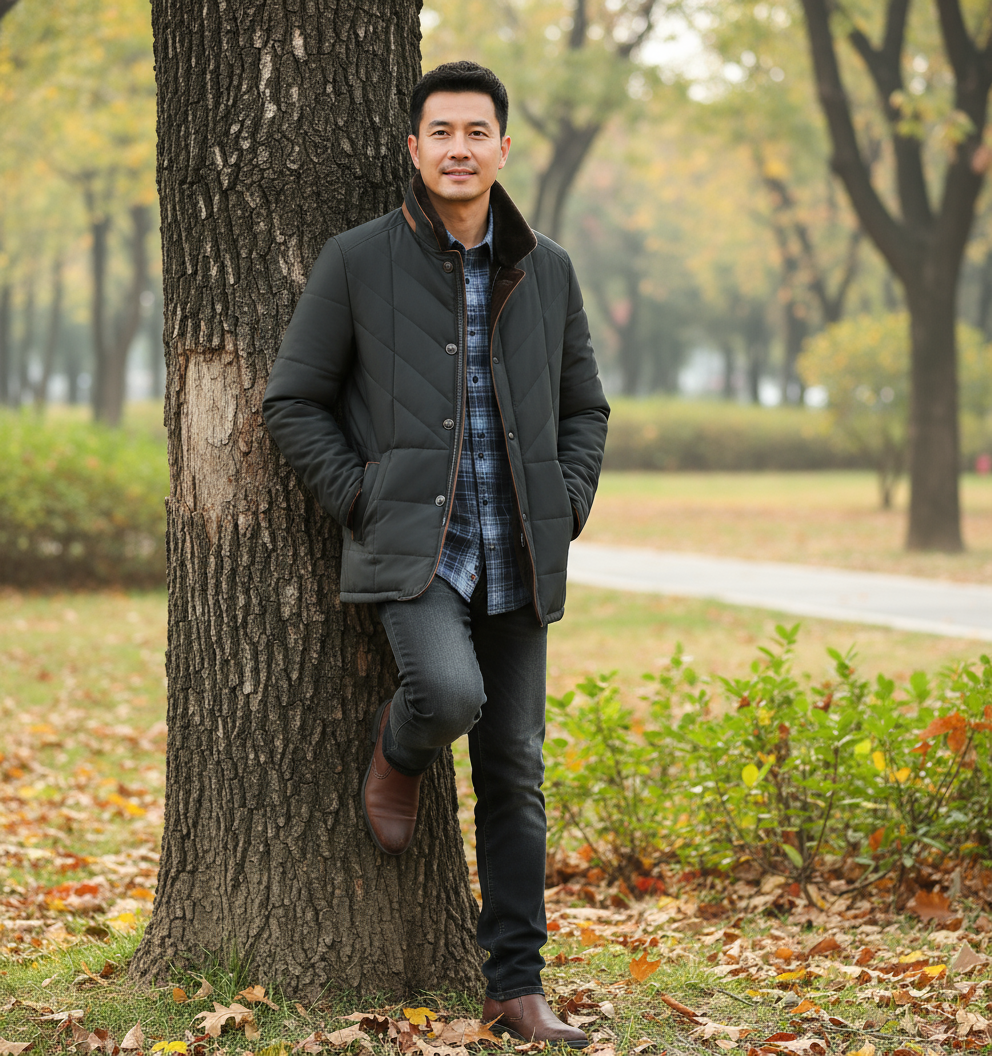 🧥: Thick Warm Quilted Coat for Men - Premium Winter Insulation