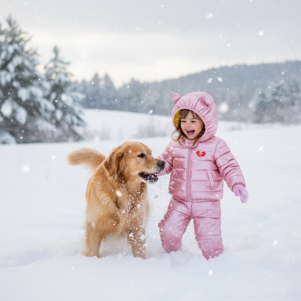 🧥: Kids' Down Jacket and Cotton Coat Two-Piece Set