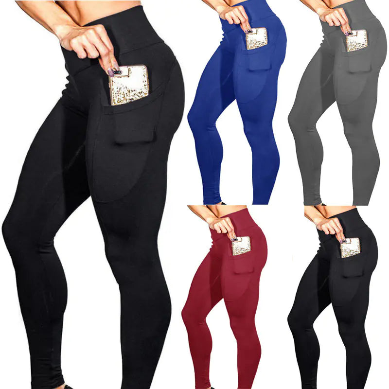 👖: High-Waist Yoga Pants - Butt Lift Leggings with Pockets