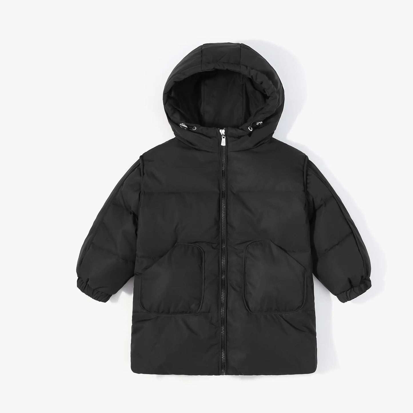 🧥: Thick Kids' Down Jacket - Mid-Length Unisex Winter Coat