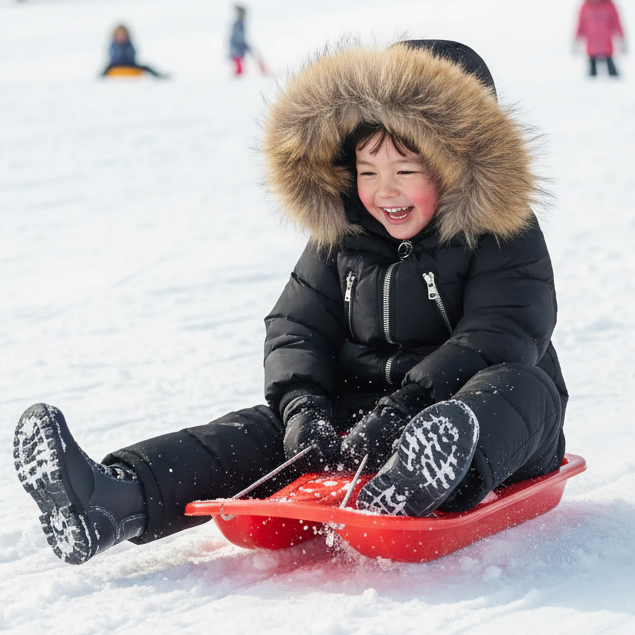 🧥: Kids' Solid Color Down Jacket with Fur Collar - Classic Winter Coat