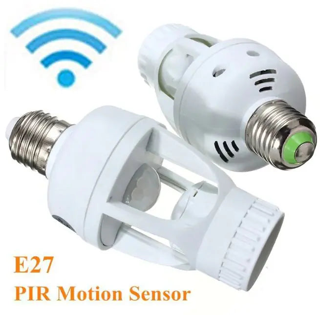 LED E27 With PIR Motion Sensor Lamp Holder