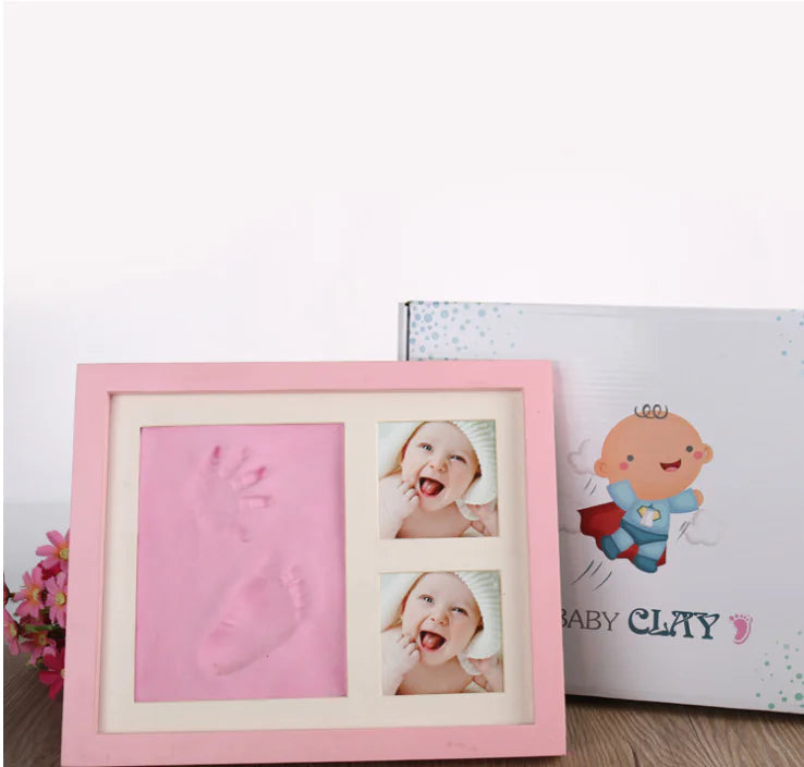 👶: Baby Hand & Footprint Kit with Solid Wooden Frame - Timeless Memory Keepsake