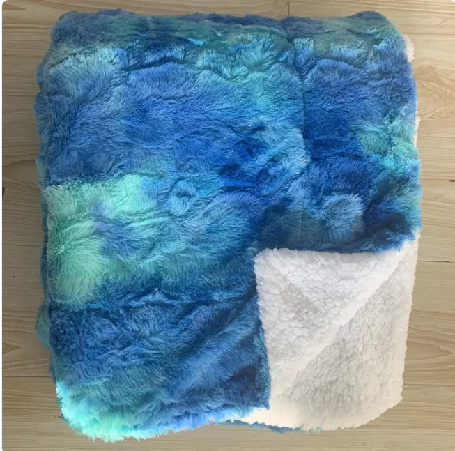 Thickened Flannel & Lamb Wool Double-Sided Blanket