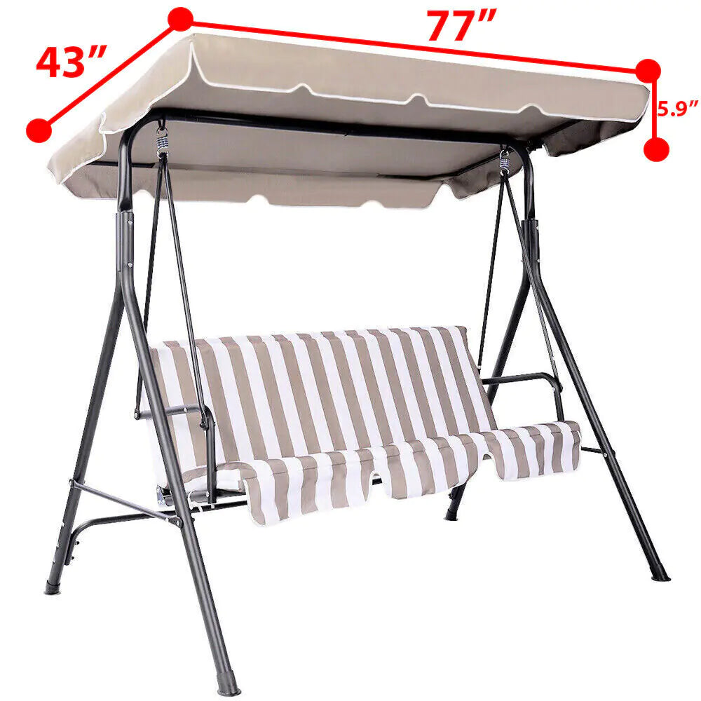 🏡: 77"x43" Patio Garden Swing Canopy Replacement - 300D Cover