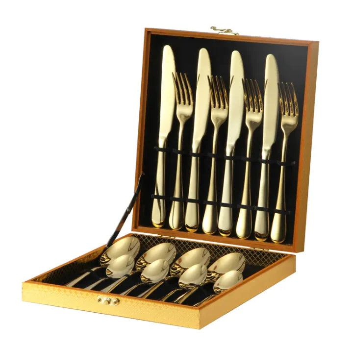 Golden Elegance Cutlery Set