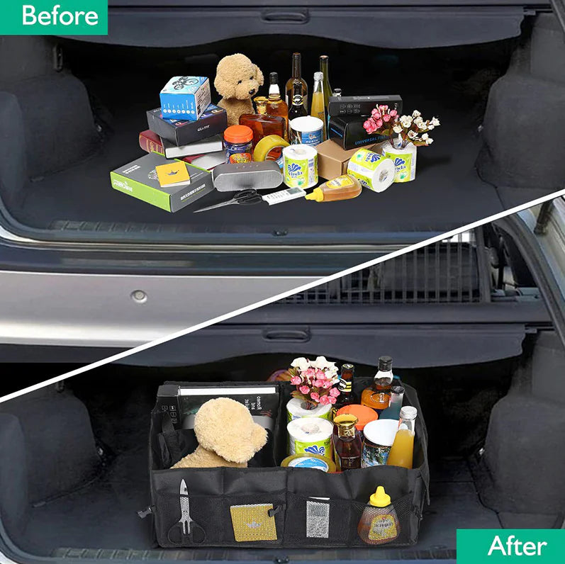 🚗 40L Trunk Cargo Organizer - Collapsible Car Storage Bin for SUV Truck