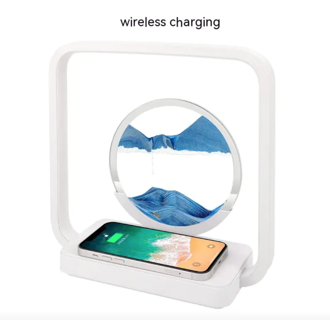 💡: LED Quicksand Painting Night Lamp with Wireless Charger and USB
