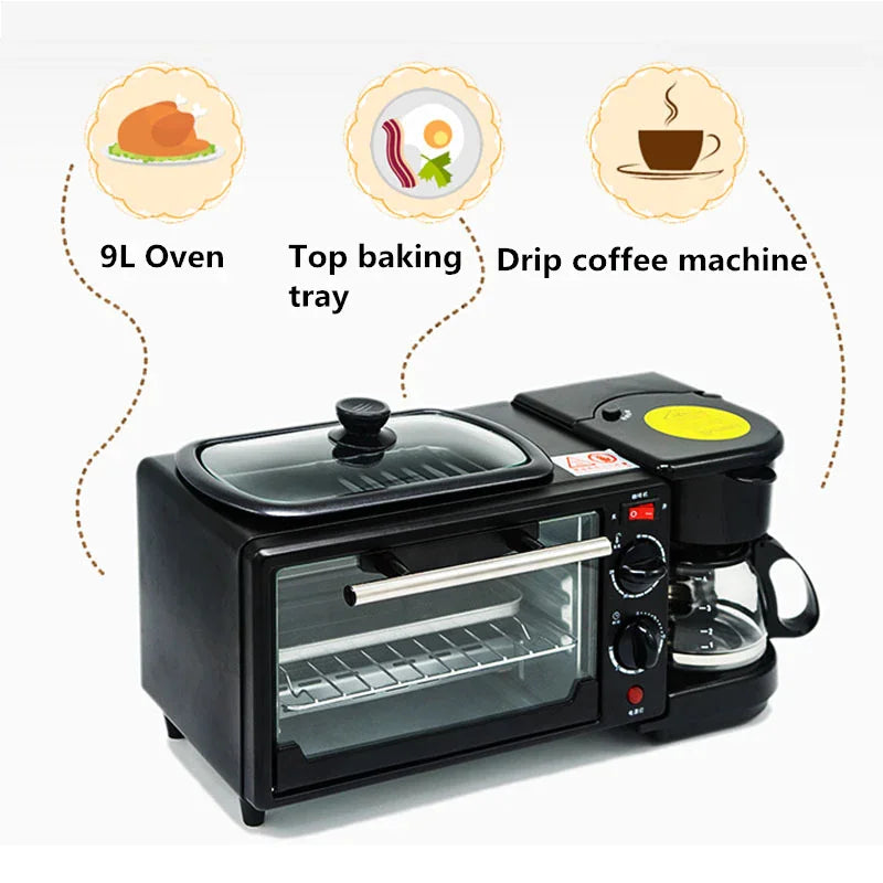 ☕: 3-in-1 Breakfast Machine - Coffee Maker & Toaster Combo