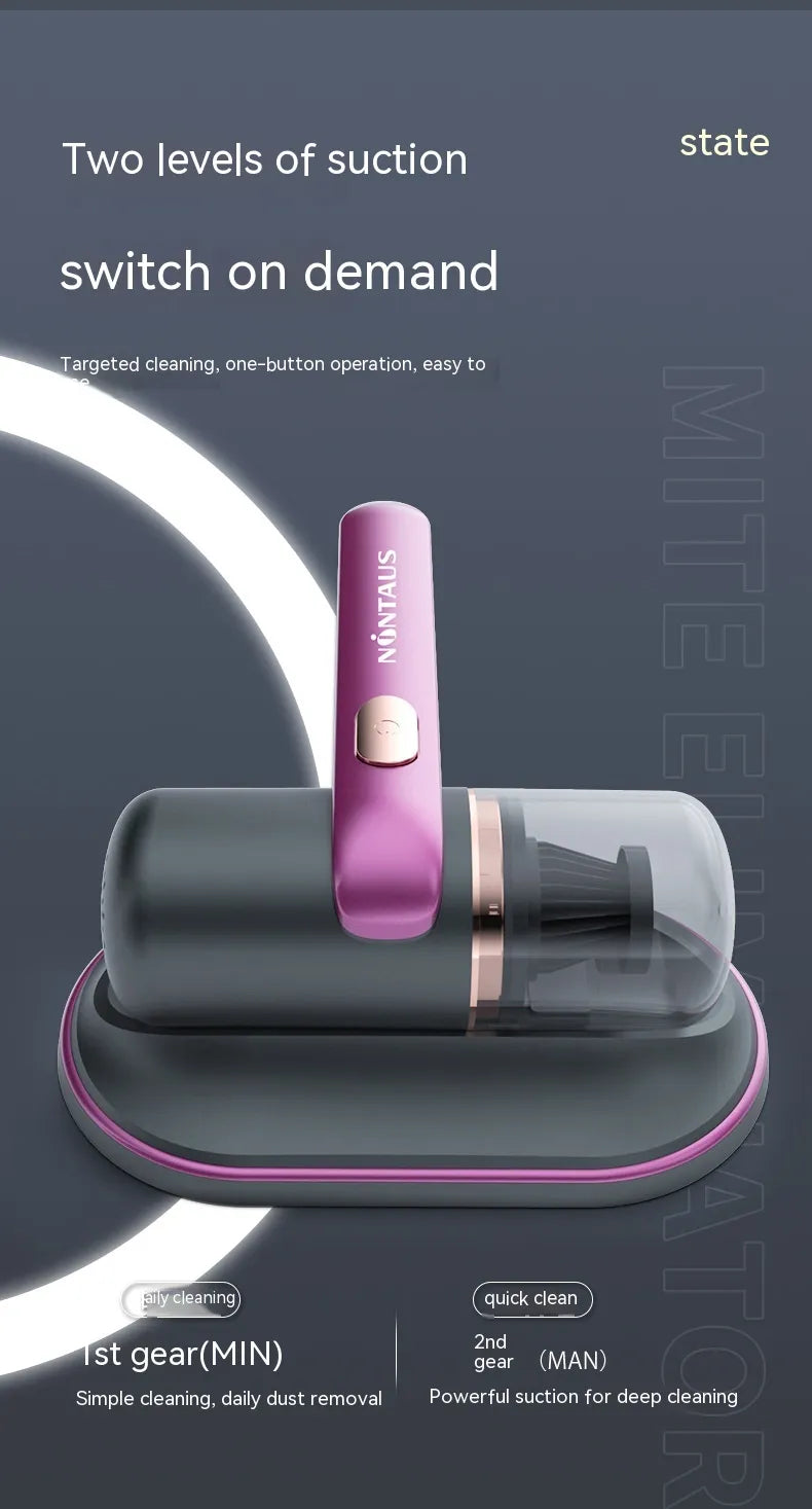 🦠: Electric UV Mite Remover & Mini Vacuum - Dual Action Sanitizer
