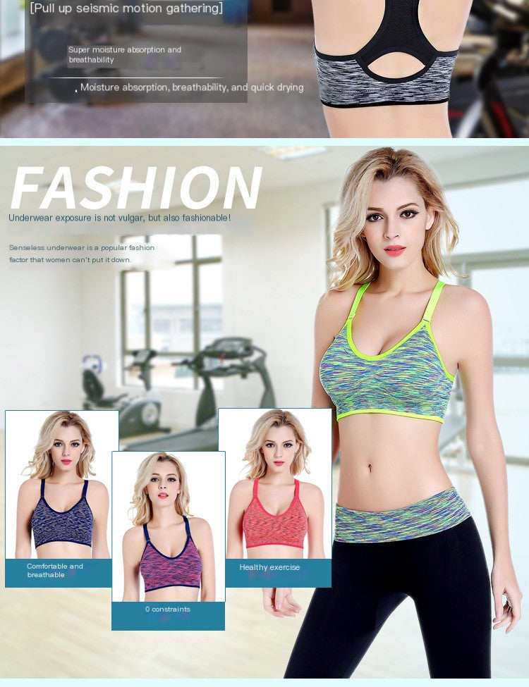 🧘: Shockproof Sports Bra for Yoga & Fitness — Double Strap | Sizes S-L | 5 Colors