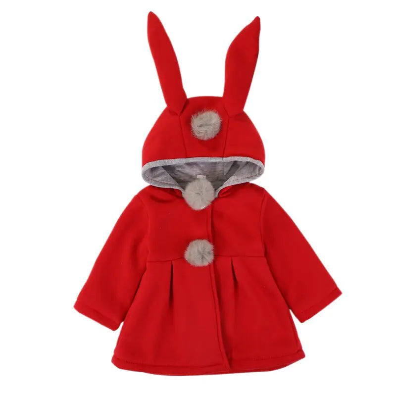 🧥: Cotton Rabbit Ear Hooded Jacket for Kids
