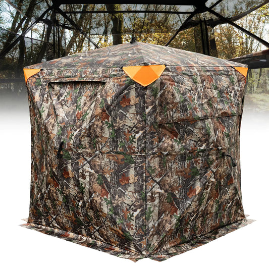 🦌 AZON Hunting Blind - 2-3 Person Pop Up Ground Blind with 270° Visibility & Silent Magnetic Door