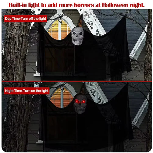 🎃: LED Hanging Skull Ghost Halloween Decor